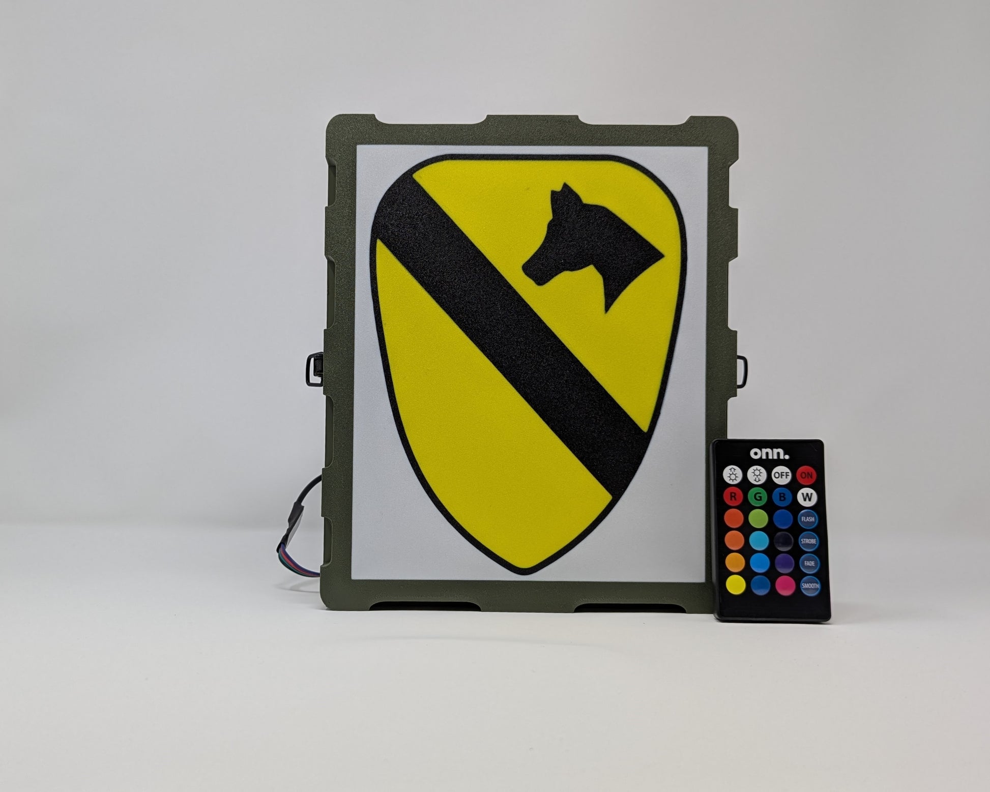 1st Cavalry Division (1st Cav) led lightbox, personalized Army military gift perfect for military retirement front