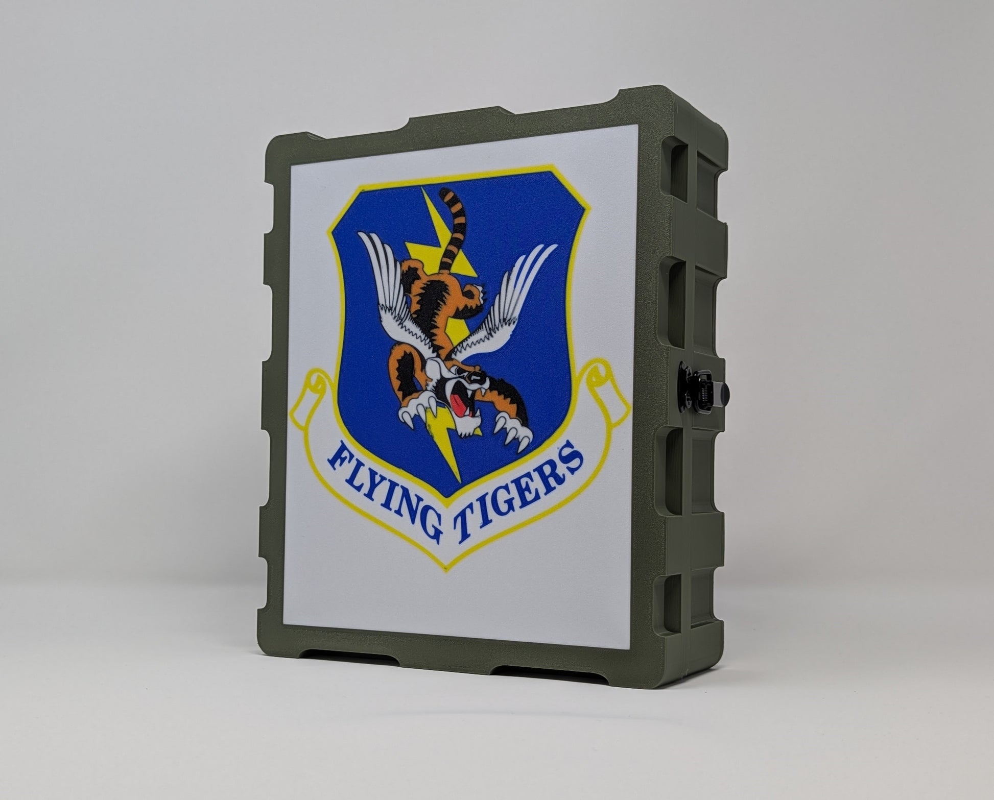 23d Wing led lightbox, personalized Air Force military gift perfect for retirement angle