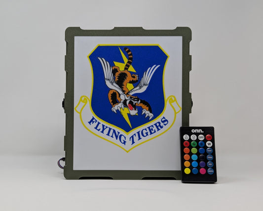 23d Wing led lightbox, personalized Air Force military gift perfect for retirement front