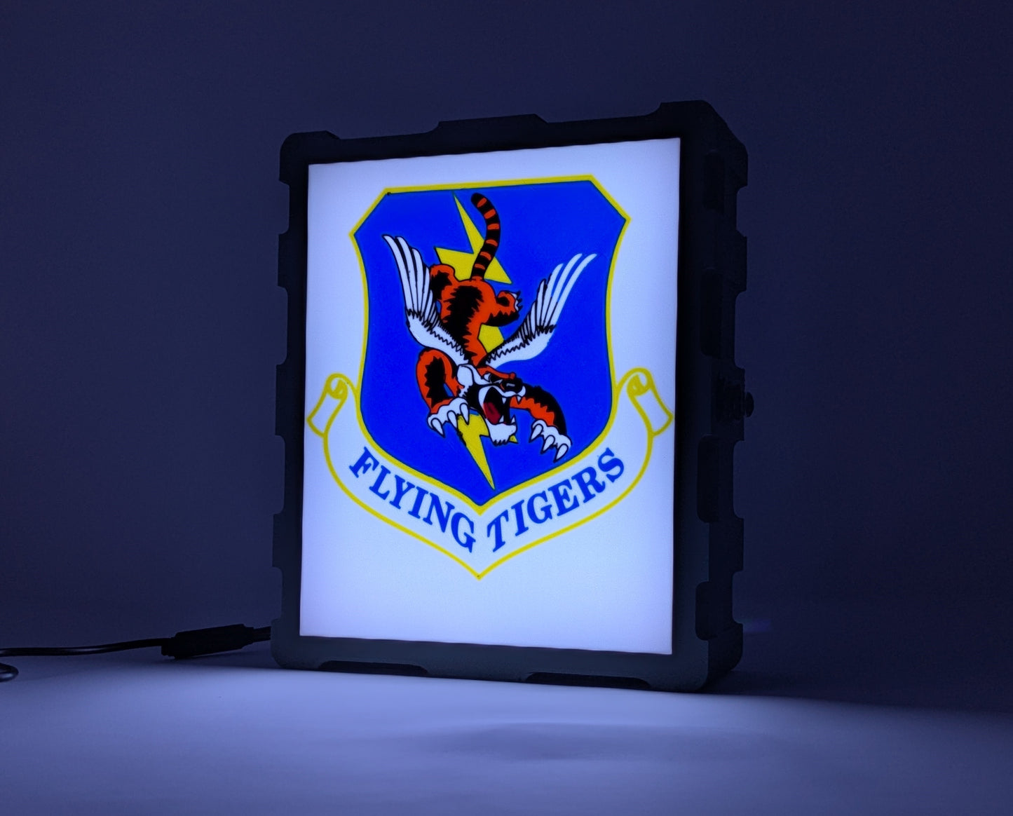 23d Wing led lightbox, personalized Air Force military gift perfect for retirement, illuminated