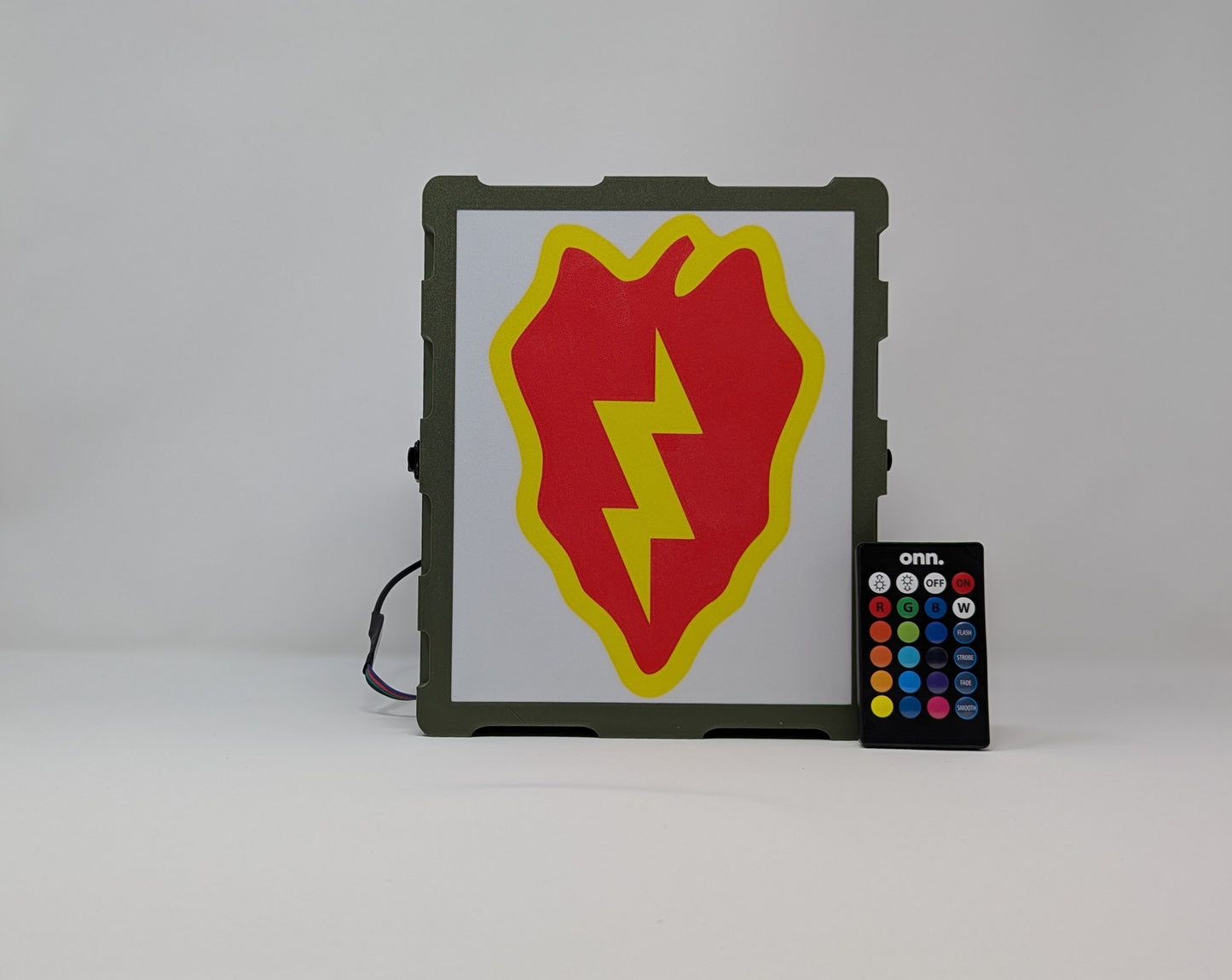 25th Infantry Division (25 ID) led lightbox, personalized Army military gift perfect for military retirement front