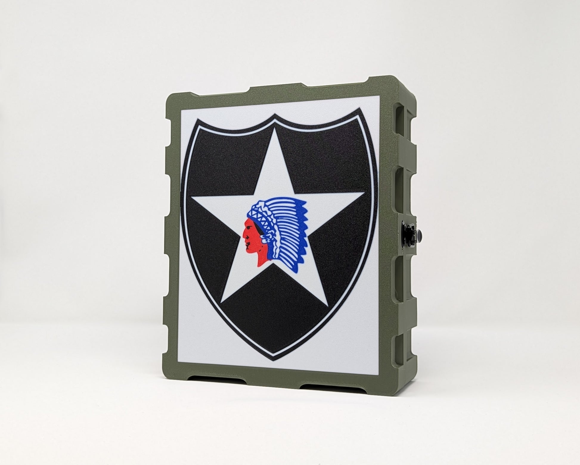 2nd Infantry Division (2 ID) led lightbox, personalized Army military gift perfect for military retirement angle