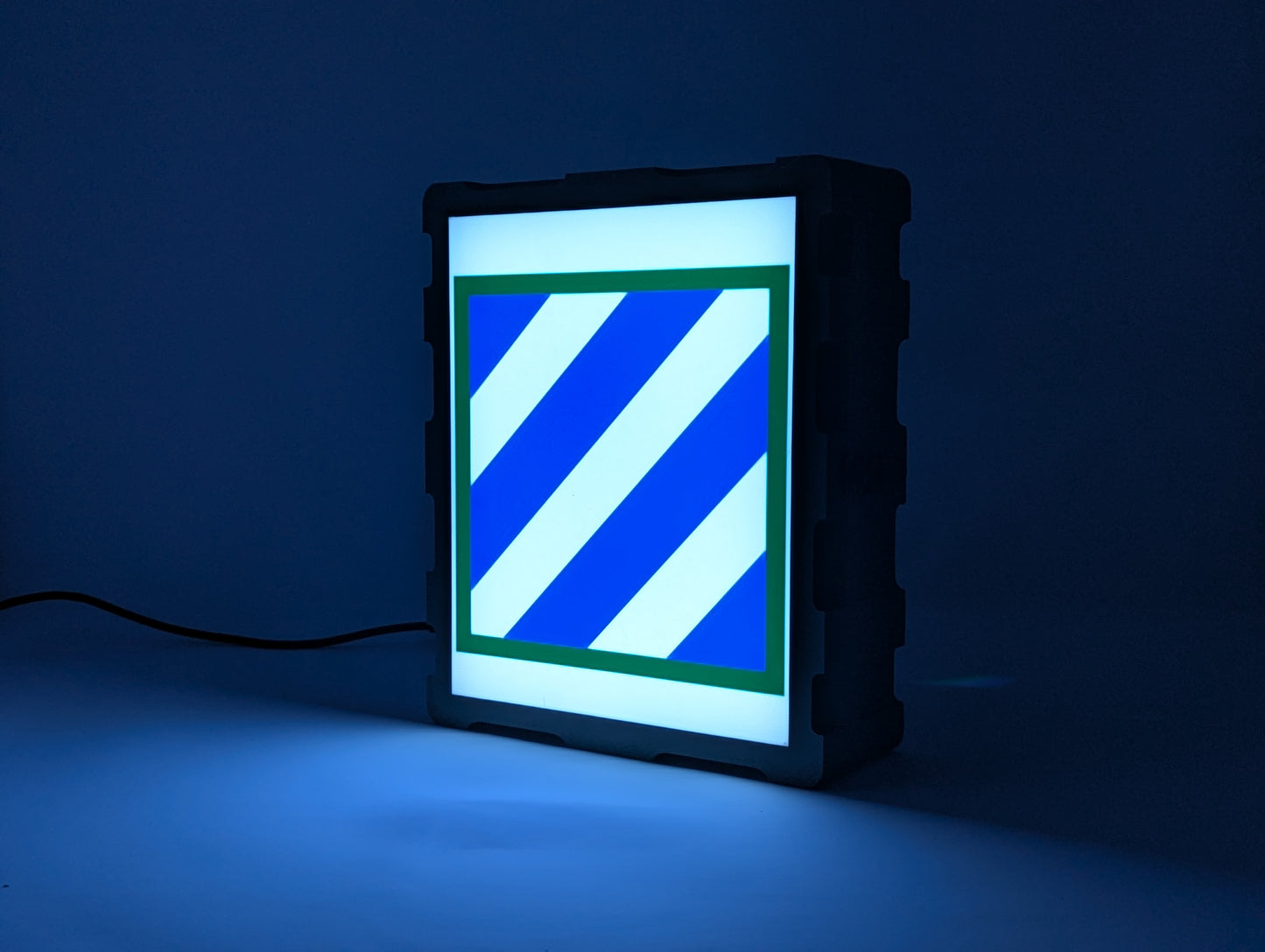 3rd Infantry Division (34d ID) led lightbox, personalized Army military gift perfect for military retirement illuminated