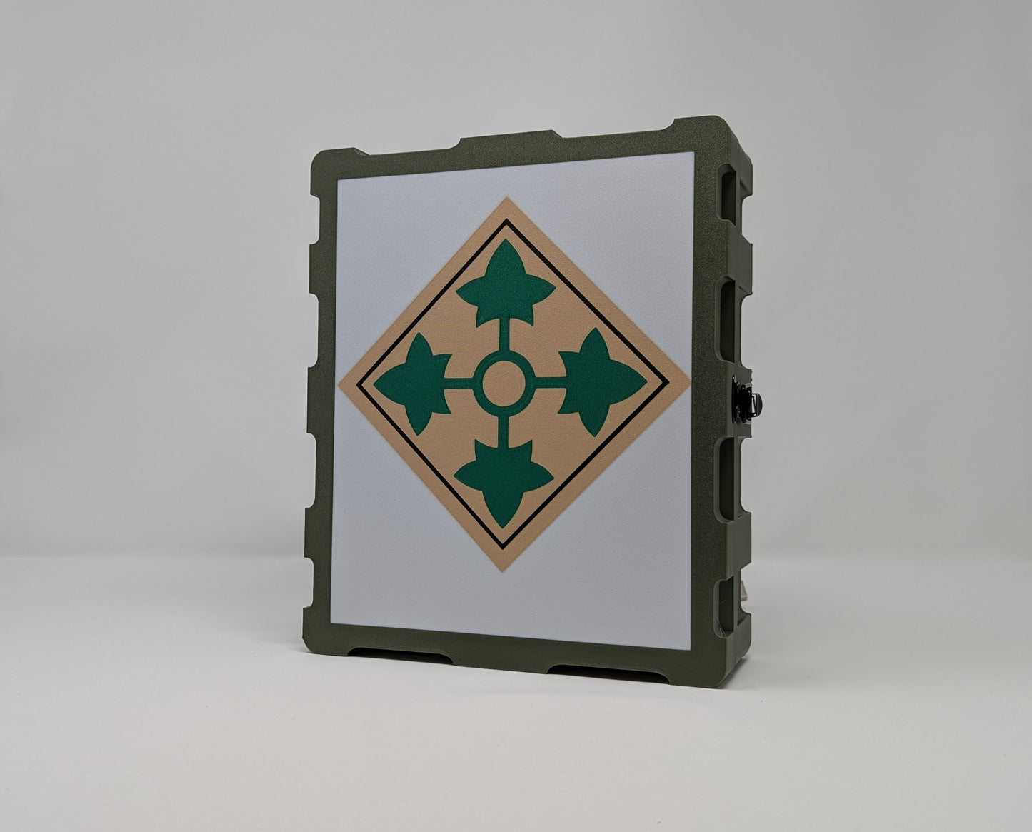 4th Infantry Division (4 ID)  led lightbox, personalized Army military gift perfect for retirement angle